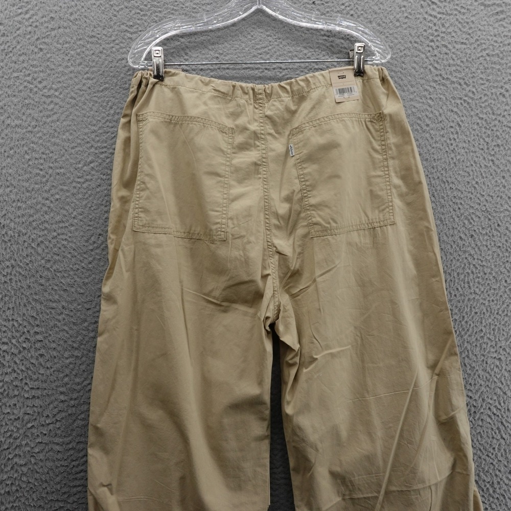 NWT Levis Woven Parachute Pants Size Large Beige Womens All Cotton‎ High Rise - Picture 4 of 16